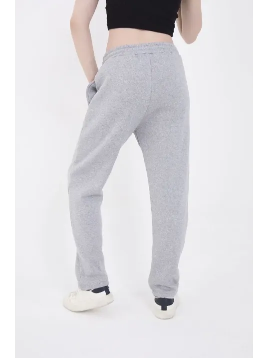 Kadın Lastikli Baskılı Eşofman Pantolon - Gri Kadın Lastikli Baskılı Eşofman Pantolon - Gri