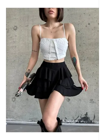 Kadın Mykonos Basic Etek - Siyah Kadın Mykonos Basic Etek - Siyah