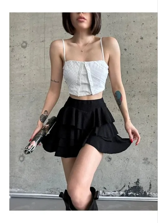 Kadın Mykonos Basic Etek - Siyah Kadın Mykonos Basic Etek - Siyah