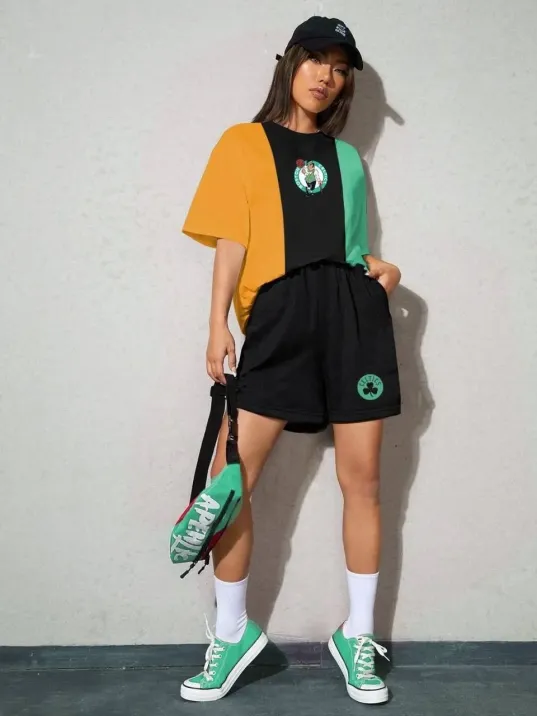 Kadın Nakışlı İkili Şort Takım - Çok Renkli Kadın Nakışlı İkili Şort Takım - Çok Renkli