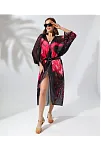 Kadın Rahat Kesim Şifon Kimono - Siyah