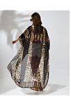 Kadın Rahat Kesim Şifon Kimono - Leopar