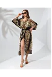Kadın Rahat Kesim Şifon Kimono - Leopar