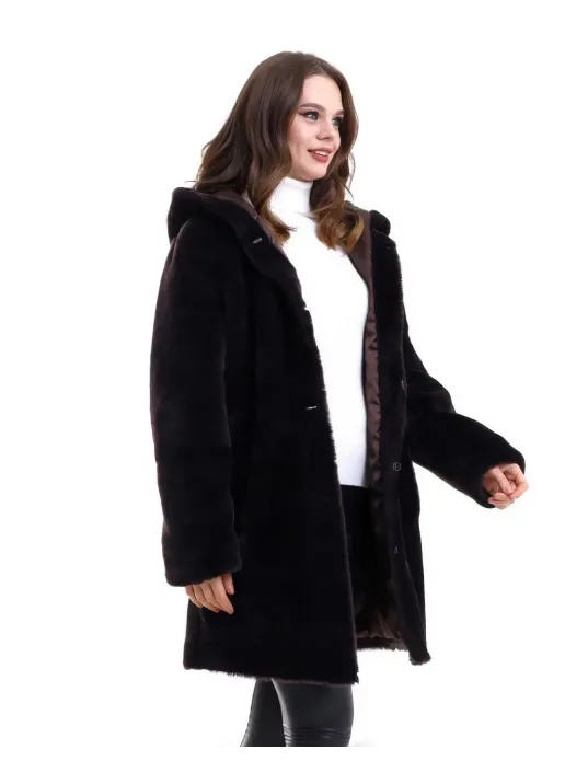 Kadın Reks Kapüşonlu - Kahverengi Kadın Reks Kapüşonlu - Kahverengi