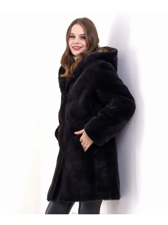 Kadın Reks Kapüşonlu - Kahverengi Kadın Reks Kapüşonlu - Kahverengi