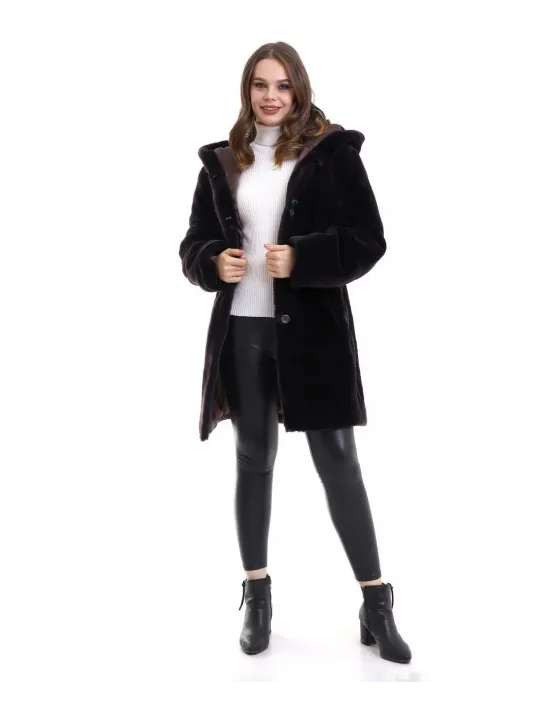 Kadın Reks Kapüşonlu - Kahverengi Kadın Reks Kapüşonlu - Kahverengi