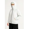 Kadın Samuray Ninja Çift Kapşonlu ZIP Fermuarlı Kanguru Çepli Hoodie Maske detaylı Swetshirt - Beyaz Kadın Samuray Ninja Çift Kapşonlu ZIP Fermuarlı Kanguru Çepli Hoodie Maske detaylı Swetshirt - Beyaz