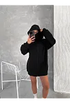 Kadın Samuray Ninja Çift Kapüşonlu Maske Detaylı Fermuarlı Kanguru Cepli Hoodie - Siyah