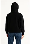 Kadın Samuray Ninja Çift Kapüşonlu Maske Detaylı Fermuarlı Kanguru Cepli Hoodie - Siyah