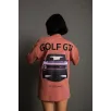 Kadın Oversize Baskılı Tişört – Golf GTI Retro Araba Desenli, Ön & Arka Dijital Baskı, Sokak Modası Stil- Gül Kurusu
