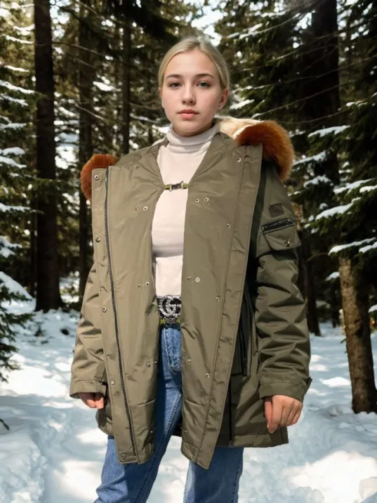 Kadın Su Geçirmez Kapüşonlu Mont - Haki Kadın Su Geçirmez Kapüşonlu Mont - Haki