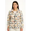 Kadın Tam Fermuarlı Desenli Polar Sweat – Siyah Multicolor Figür Desen Yakalı, Uzun Kollu, Oversize Rahat Kalıp - Beyaz Kadın Tam Fermuarlı Desenli Polar Sweat – Siyah Multicolor Figür Desen Yakalı, Uzun Kollu, Oversize Rahat Kalıp - Beyaz