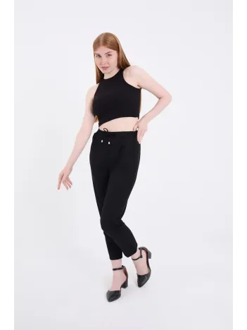 Kadın Tam Kalıp Basic Eşofman Pantolon - Siyah Kadın Tam Kalıp Basic Eşofman Pantolon - Siyah