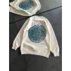 Kadın Üç İplik Bisiklet Yaka Baskılı SweatShirt - Beyaz Kadın Üç İplik Bisiklet Yaka Baskılı SweatShirt - Beyaz