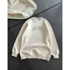 Kadın Üç İplik Bisiklet Yaka Baskılı SweatShirt - Beyaz Kadın Üç İplik Bisiklet Yaka Baskılı SweatShirt - Beyaz