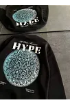 Kadın Üç İplik Bisiklet Yaka Baskılı Sweatshirt - Siyah