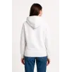 Kadın Üç İplik Kapüşonlu Kanguru Çepli SweatShirt hoodie - Beyaz Kadın Üç İplik Kapüşonlu Kanguru Çepli SweatShirt hoodie - Beyaz