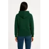 Kadın Üç İplik Kapüşonlu Kanguru Cepli Sweatshirt hoodie - Haki
