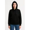 Kadın Üç İplik Kapüşonlu Kanguru Cepli Sweatshirt hoodie - Siyah Kadın Üç İplik Kapüşonlu Kanguru Cepli Sweatshirt hoodie - Siyah
