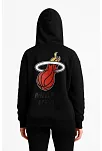 Kadın Üç İplik Kapüşonlu Ön Ve Arka Baskılı Sweatshirt Hoodie - Siyah