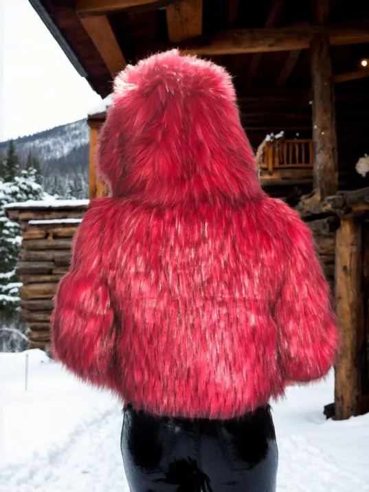 Kadın Uzun Kollu Kürk - Bordo Kadın Uzun Kollu Kürk - Bordo