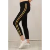 Kadın Yanı Sarı Şeritli Tayt - Siyah Kadın Yanı Sarı Şeritli Tayt - Siyah