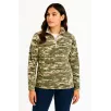 Kadın Yarım Fermuarlı Desenli Polar Sweat – Haki Kamuflaj Yakalı, Uzun Kollu, Oversize Rahat Kalıp - Haki Kadın Yarım Fermuarlı Desenli Polar Sweat – Haki Kamuflaj Yakalı, Uzun Kollu, Oversize Rahat Kalıp - Haki