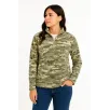 Kadın Yarım Fermuarlı Desenli Polar Sweat – Haki Kamuflaj Yakalı, Uzun Kollu, Oversize Rahat Kalıp - Haki Kadın Yarım Fermuarlı Desenli Polar Sweat – Haki Kamuflaj Yakalı, Uzun Kollu, Oversize Rahat Kalıp - Haki