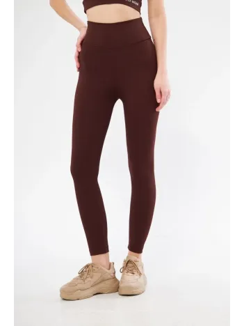 Kadın Fitilli Full Likralı Yüksek Bel Toparlayıcı Tayt Günlük Ve Spor Kullanım - Bordo
