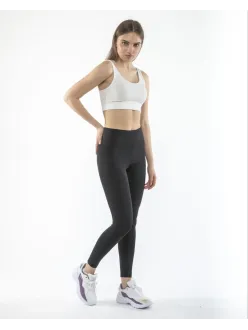 Kadın Yüksek Bel Geniş Kemer Dalgıç Tayt - Siyah