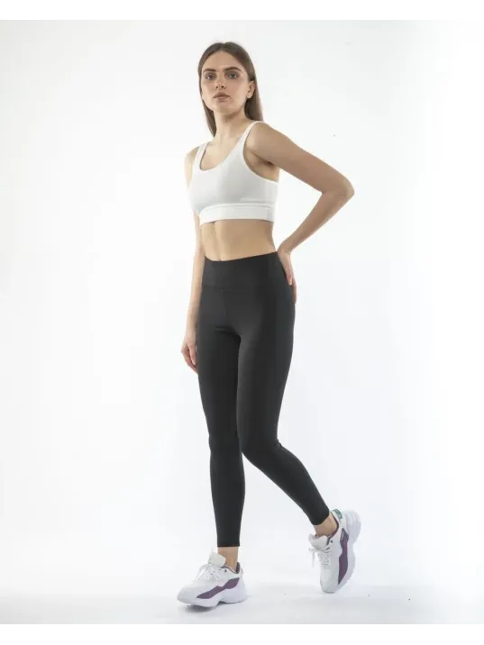 Kadın Yüksek Bel Geniş Kemer Dalgıç Tayt - Siyah