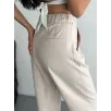 Kadın Yüksel Bel Beli Bağcıklı Rahat Boru Paça Pantalon - Kırık Beyaz Kadın Yüksel Bel Beli Bağcıklı Rahat Boru Paça Pantalon - Kırık Beyaz
