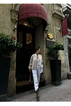 Kaşe Kaşmir Fermuarlı Ceket - Bej