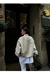 Kaşe Kaşmir Fermuarlı Ceket - Bej