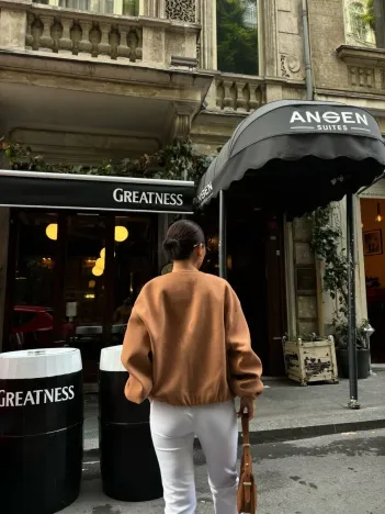 Kaşe Kaşmir Fermuarlı CEKET - Kahve Kaşe Kaşmir Fermuarlı CEKET - Kahve