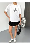 Kısa Kol Baskılı T-shirt - Beyaz