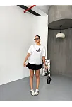 Kısa Kol Baskılı T-shirt - Beyaz
