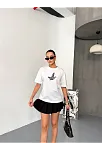 Kısa Kol Baskılı T-shirt - Beyaz