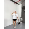 Kısa Kol Baskılı T-shirt - Beyaz