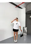Kısa Kol Baskılı T-shirt - Beyaz