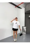 Kısa Kol Baskılı T-shirt - Beyaz