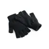 Erkek Kısa Parmaksız Triko Eldiven - Siyah