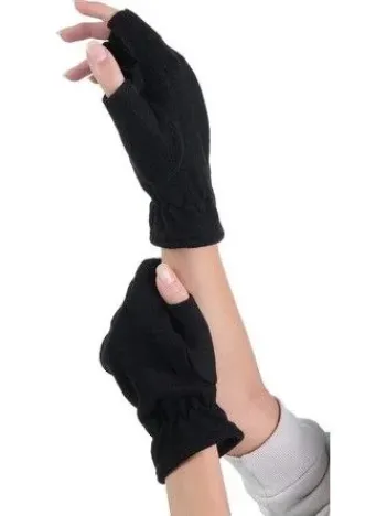 Kadın Kısa Parmaksız Triko Eldiven - Siyah Kadın Kısa Parmaksız Triko Eldiven - Siyah