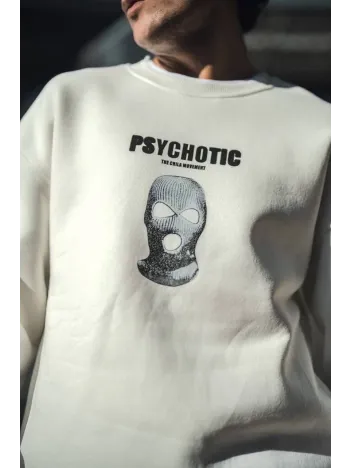 Kışlık Bisiklet Yaka Baskılı SweatShirt - Beyaz Kışlık Bisiklet Yaka Baskılı SweatShirt - Beyaz