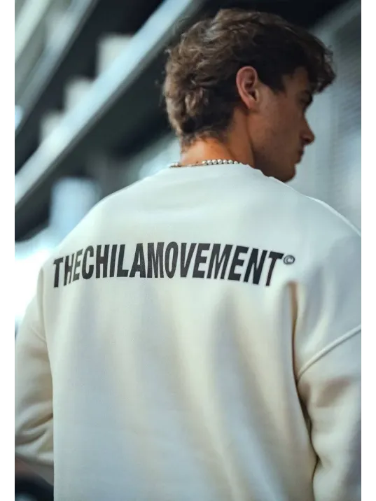 Kışlık Bisiklet Yaka Oversize Baskılı SweatShirt - Beyaz Kışlık Bisiklet Yaka Oversize Baskılı SweatShirt - Beyaz