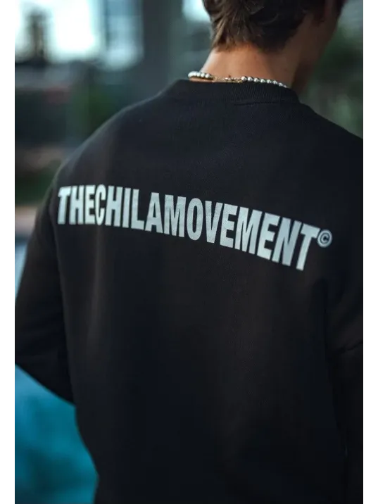 Kışlık Bisiklet Yaka Oversize Baskılı SweatShirt - Siyah Kışlık Bisiklet Yaka Oversize Baskılı SweatShirt - Siyah