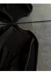 Kışlık Bisiklet Yaka Üç İplik Basic Sweatshirt - Siyah