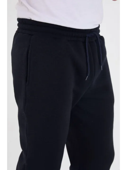 Unisex Kışlık Üç İplik Lastikli Eşofman Pantolon - Lacivert Unisex Kışlık Üç İplik Lastikli Eşofman Pantolon - Lacivert
