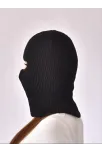 Kışlık Kar Maske Dokuma Triko Bere - Siyah
