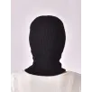 Kışlık Kar Maske Dokuma Triko Bere - Siyah Kışlık Kar Maske Dokuma Triko Bere - Siyah